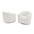 Zwei Drehbare Stoffsessel Beige