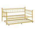 Metall-Tagesbett mit Ausziehbett Gold 200x90 cm