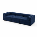 Blaues Samt Sofa 3-Sitzer 300x100x80 cm