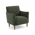 Sessel Dunkelgrün Polyester Holzbeine