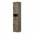 Hoher Holzschrank mit Türen und Schublade 185x40x30 cm