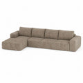 Ecksofa L-Form Cord Beige 320x160x80cm