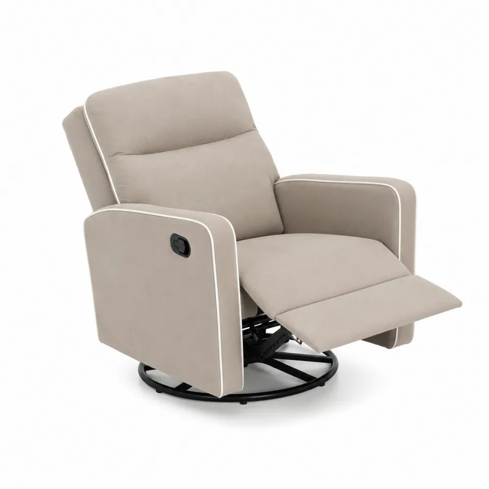 Verstellbarer Relaxsessel mit Drehgelenk Beige Polyester
