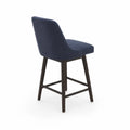 Barhocker Holz Dunkelblau Stoff 105 cm
